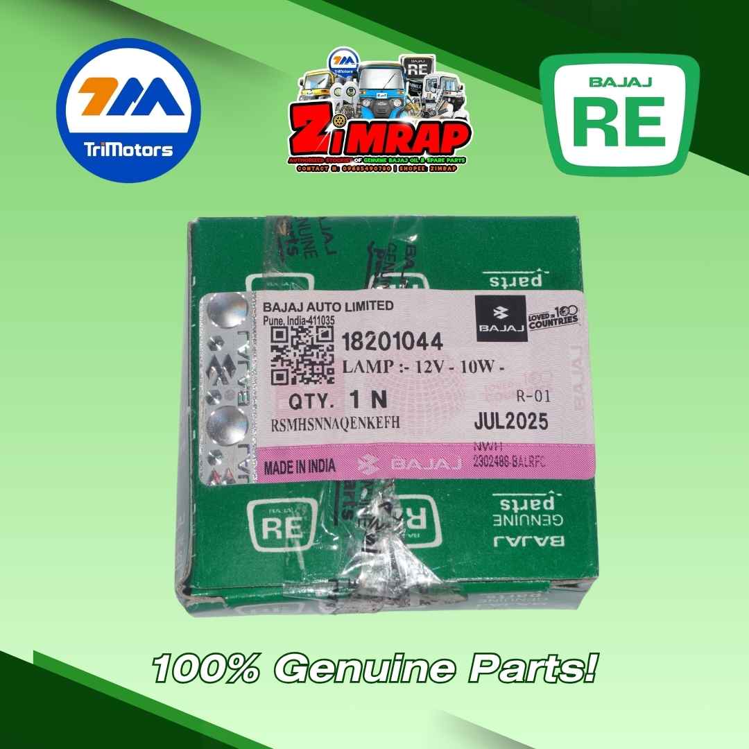 LAMP :- 12V - 10W - R 10W (6201083) | Part #: 18201044