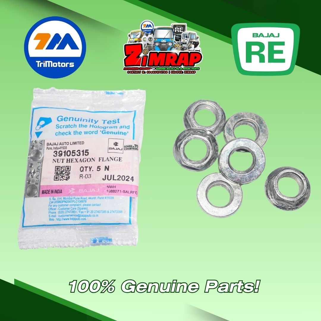 NUT - HEXAGON WITH FLANGE :- M14 | Part #: 39105315 (SOLD PER PIECE)