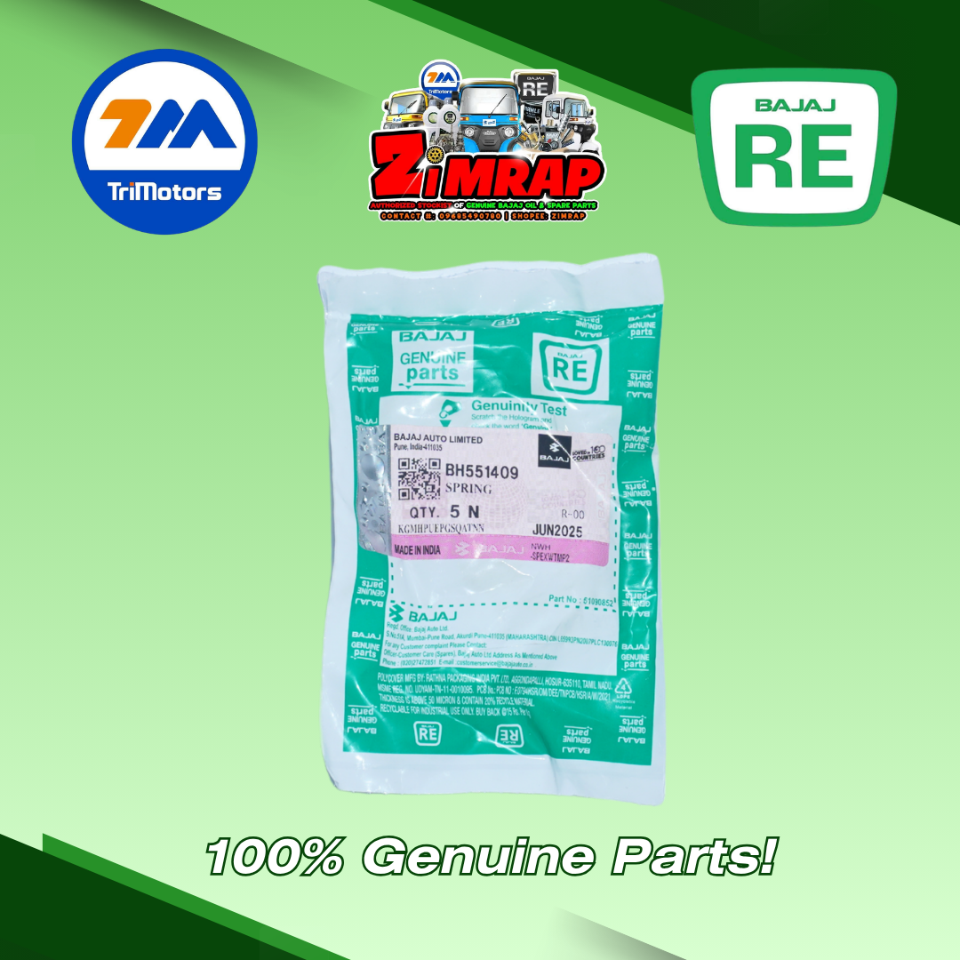 SPRING CV SHAFT MAXIMA Z | Part #: BH551409 (SOLD PER PIECE)