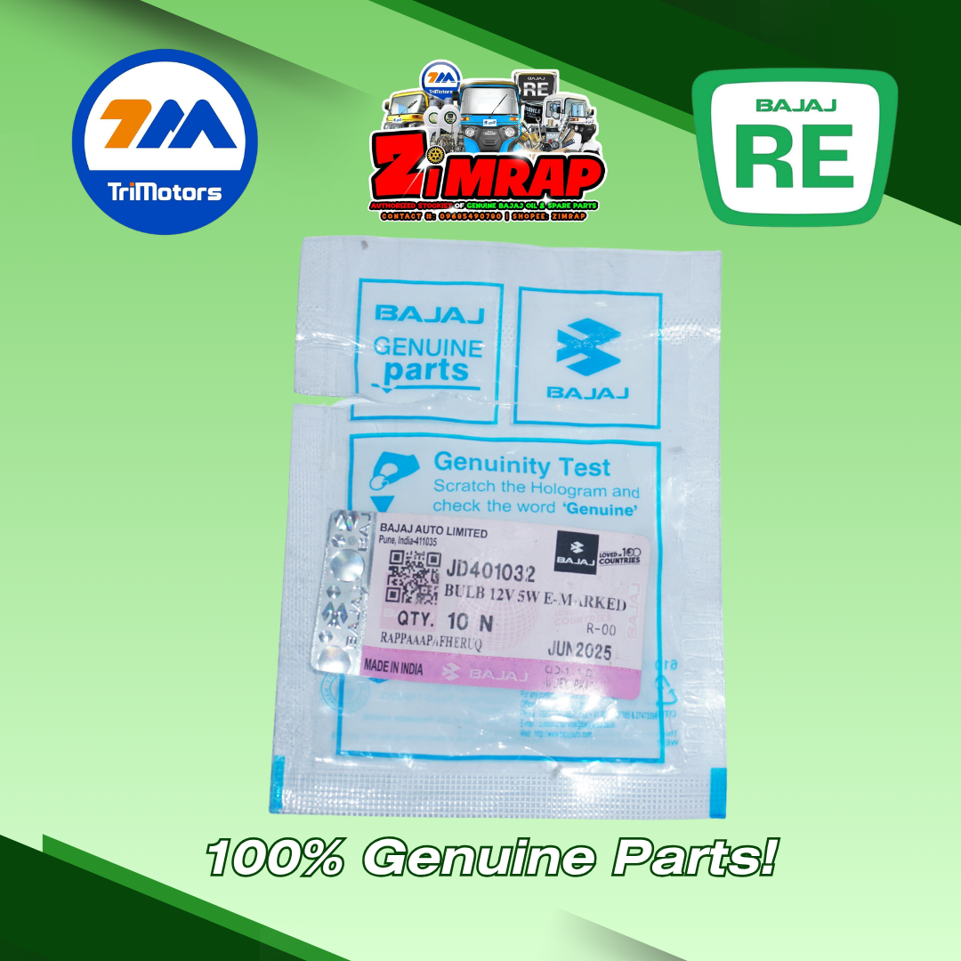 BULB 12V 5W E-MARKED | Part #: JD401032 (SOLD PER PIECE)